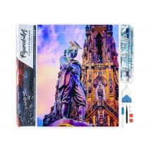 Diamond Painting Broderie Diamant Figured’art 40x50cm Toile Entière Roulée Avec Diamants Carrés - Statue Edinburgh - Figured'Art