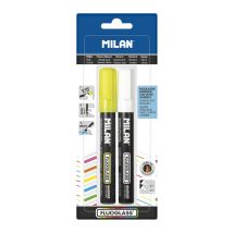 Blister Fluoglass Pointe Biseautée 2 - 4 Mm 1 Jaune + 1 Blanc - Milan