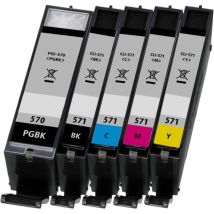 Pack De Cartouches 570/571 Xl Compatibles Pour Imprimante Canon 570/571 Xl - Shop-story