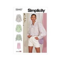 Patron Simplicity 9467 - Hauts Pour Jeunes Filles Taille N°fr 42-50
