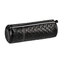 Trousse - Ronde - Noir - Matelassé - Scolaire - 23 X 9 X 8 Cm - Fermeture Éclair - S'Maepp - Bruneau
