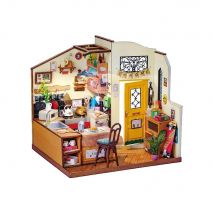Kit De Modélisme Robotime Rolife Cuisine Miniature En Bois Avec Éclairage Led