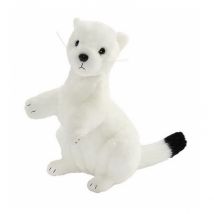 Peluche Hermine Blanche Dressée - 23 Cm - Hansa