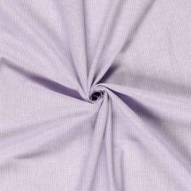 Tissu Chambray Lin Coton Small Stripes Sur Fond Lilas - Au Mètre - Craftine