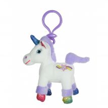 Peluche - Licorne Lica Bella Porte-clés Violet - 10 Cm