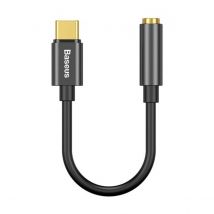 Baseus Adaptateur Audio Usb-c-mini Jack 3,5 Mm Noir