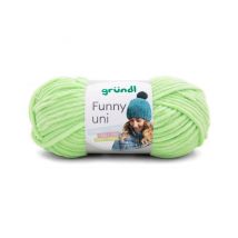 Fil À Tricoter Effet Velour Funny - Grundl - 100 Gr - Oeko-tex 21 Vert - Gründl