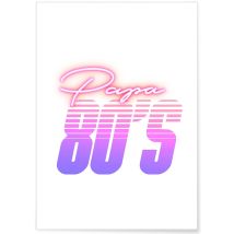 Affiche Papa 80's | A3 : 29,7x42cm - L'afficherie