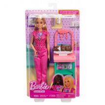 Poupée Barbie Pédiatre Et Bébé - Métier Docteur, Cabinet Médical - Mattel - Jcr72 - Barbie