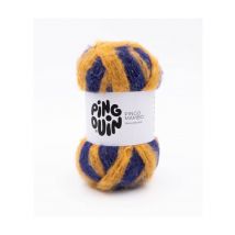 Pelote De Laine Et Alpaga Pingo Mambo - 100gr - Pingouin Indigo/miel