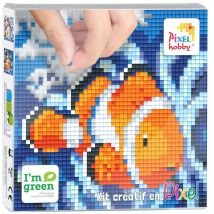 Pixel Kit Créatif Tableau 12x12cm - Poisson - Pixel ou Pixel kit