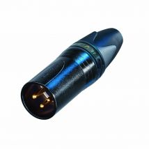 Neutrik Connecteur De Câble Mâle 3 Pôles Xlr Boîtier En Métal Ip40 Nc3mxx-b Bleu