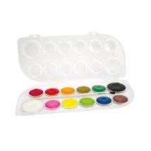 Peinture À L'Eau Set De 12 Couleurs + 1 Pinceau - Megacrea DIY
