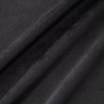 Tissu Doudou Ultra Doux Ras Noir - Craftine