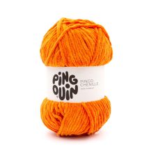 Fil Velours 100gr À Tricoter Pingo Chenille - Pingouin - Certifié Oeko-tex Orange