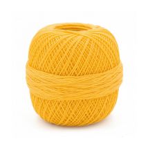 Coton À Crocheter Hakelgarn 10 - Grundl - Certifié Oeko-tex Jaune (04) - Gründl