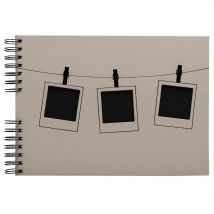 Album Photo À Spirales 50 Pages Noires Instants - Beige - Exacompta