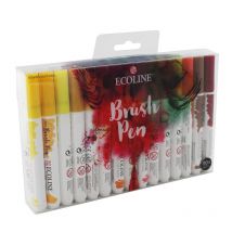 Lot De 30 Feutres Pinceaux Aquarelle Transparente Concentré - Ecoline Brush Pen - Royal Talens