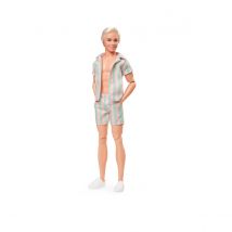 Barbie The Movie - Poupée Ken Wearing Pastel Striped Beach Matching Set - Mattel