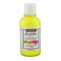 Peinture Acrylique En Bouteille Jaune Fluo 200ml - Amt