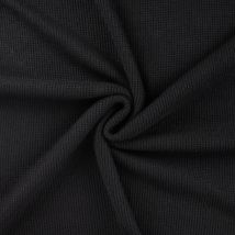Tissu Maille Jersey Tricot Uni Noir - Au Mètre - Craftine