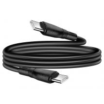 Blue Star Câble Usb-c / Usb-c Recharge Rapide 60w Et Transfert Données 1m Noir