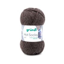 Laine À Chaussettes À Tricoter Hot Socks Uni - Grundl - Certifiée Oeko-tex 10 Marron - Gründl