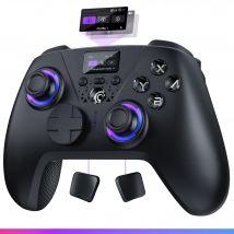 Manette Sans Fil Oniverse - Switch 2/switch/oled/pc - Écran Intégré - 11h - Hall Effect - Aura Black