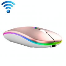 Souris Sans Fil Rose Gold Ergonomique 2400dpi Luminous Usb Rechargeable Yonis - Yonis
