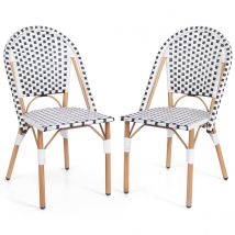 Ensemble De 2 Chaises De Bistrot Françaises Chaises De Salle À Manger - - PAS DE MARQUE -