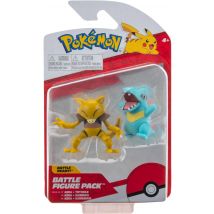 Coffret 2 Pokemon Battle Figure Abra + Kaiminus - Pokemon - Figurine Action - Bandai - Pokemon