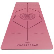 Tapis Yoga Bordeaux Antidérapant Pu-caoutchouc Naturel Éco-responsable Mandala Premium 183x68x0,4cm - YOGATERRAE
