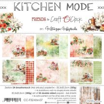 24 Papiers Scrapbooking 20 X 20 Cm Craft O' Clock Kitchen Mode - No Name