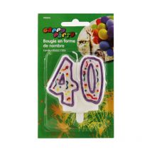 Bougie Anniversaire Nombre 40 - Darda