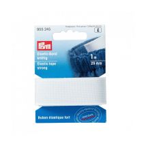 Ruban Élastique Fort 1m X 18 À 25mm - Prym - Certifié Oeko-tex 25mm Blanc