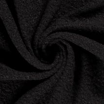 Tissu Lainage Bouclette Uni Noir - Au Mètre - Craftine