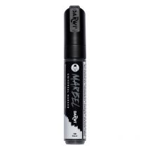 Marqueur - Peinture Acrylique - Noir - Permanent - Pointe Biseautée 12mm - Marbel - Darwi