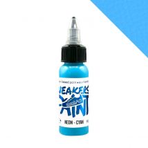 Peinture Cuir Et Textile Sneakarts - Fluorescente Neon Cyan 30ml - Chaussures, Vêtements, Sacs - Sneakarts