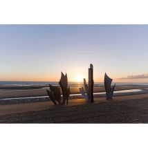 Tableau Mural Encadré Lever Du Jour Omaha Beach 65x97 Cm - Ceanothe