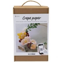 Mini Kit Diy Fleurs En Papier Crépon - Couronne - CC Hobby