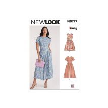 Patron New Look 6777 - Robe Et Combinaison Pour Jeunes Femmes Taille N°fr 36-48