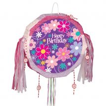 Pull Pinata Dépliable Happy Birthday Flower - Annikids