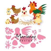 Gabarit De Découpe - Marianne Design - Eline's Chicken Family - Marianne design