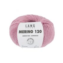 Pelote De Laine À Tricoter Merino 120 - Lang Yarns Rose (348)