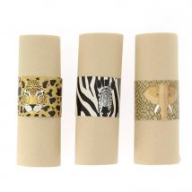 6 Ronds De Serviettes Savane - Recyclable - Annikids