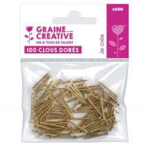 500 Mini Clous Dorés 20 Mm - Graines Creatives