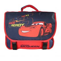 Cartable Scolaire Primaire 38cm Cars Rouge Et Bleu Marine 2 Compartiments - Bagtrotter