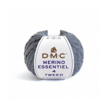 Pelote De Laine Merino Essentiel 4 Tweed - Dmc 904 Bleu - Dmc