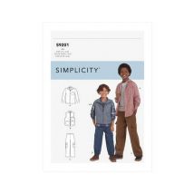 Patron Simplicity 9201 - Ensemble Enfant Garçon, Veste, Chemise Et Pantalon De 3 À 16 Ans Taille N°fr 8-16