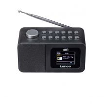 Lenco Radio-réveil Bluetooth/dab+/fm Modèle Cr-625 Avec Écran Lcd Et Antenne Noir